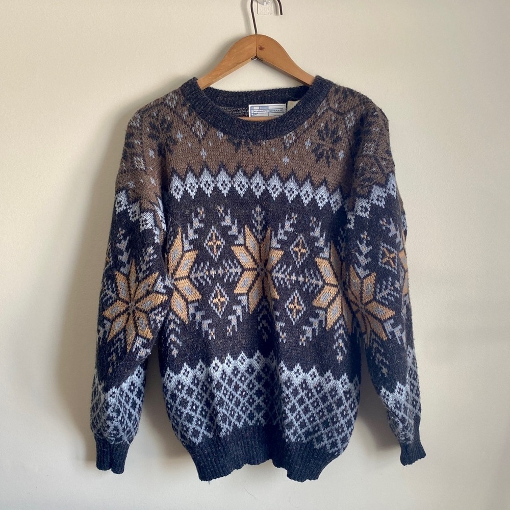 Vintage Functionals | Wool Abstract Grandpa Sweater